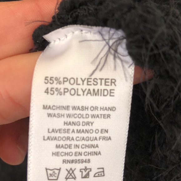 ❤️SOLD❤️Super Soft Black Fuzzy Cardigan - Picture 5 of 7